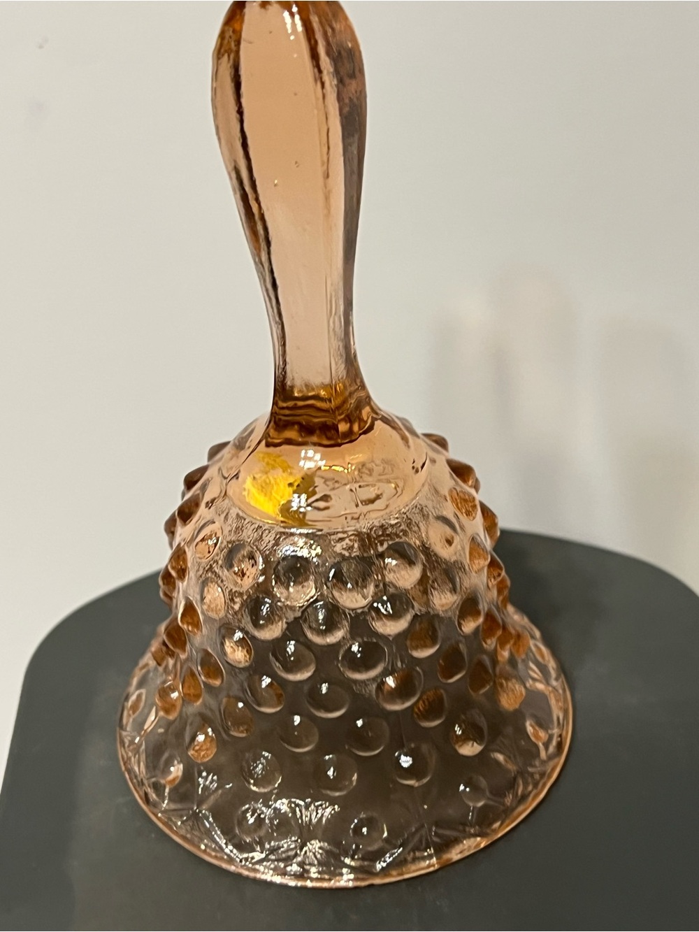 Fenton Amber Hobnail Glass Bell